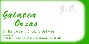 galatea orsos business card